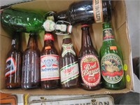 Tray of beer bottles