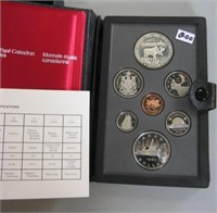 1985 Canadian 7 Coin Proof Set with Case