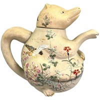 Vntg Japanese Banko Wear Fox Form Teapot