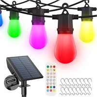 $30  Solar Outdoor String Lights 48FT