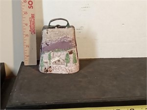 vtg painted cow bell