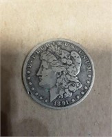 1891-O Morgan Dollar.