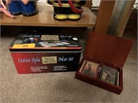 CASINO STYLE POKER SET & OTHER SET OF CARDS