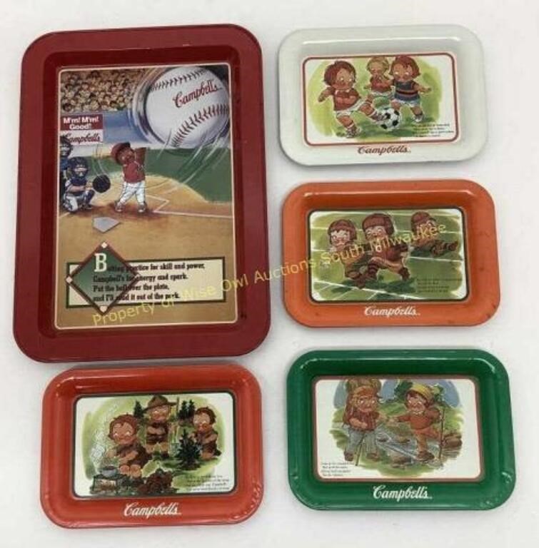 Campbell's baseball tray and 4 tip trays