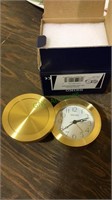 Seiko solid brass desk clock, with alarm,