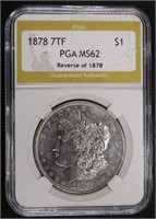 1878 7TF REV 78 MORGAN DOLLAR PGA BU