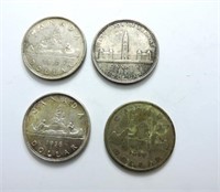 1935, 36,  37 & 1939 Silver Dollars