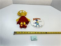 Bartman Pin & Lisa Simpson Toy