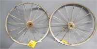 (2) Metal Spoke Wheels. Vintage. Original.