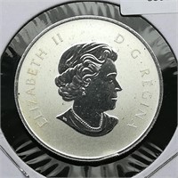 2011 Canada $10 Silver Maple Leaves .56 oz.