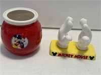 Mickey Mouse and Minnie cookie jar flower pot and