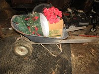 wheelbarrow & christmas items