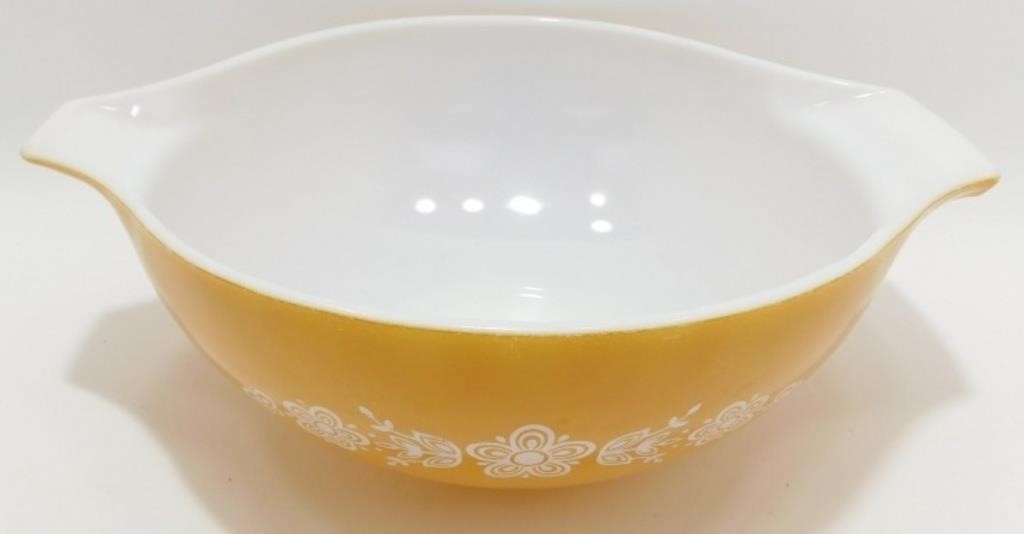 * Vintage Pyrex Butterfly Gold 444 4-Quart Mixing