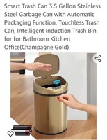 New 3.5 Gallon Smart Trash Can.  Checked and