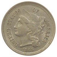 Mint State 1865 Nickel Three-Cents