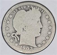 1903 USA Silver Barber Quarter