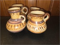 Lot of 4 handmade pottery decor
