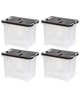 IRIS USA File Box File Organizer Plastic File Box