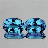 Natural Swiss Blue Topaz Pair {Flawless-VVS1}