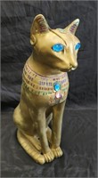 Large vintage ceramic Egyptian cat goddess Bastet