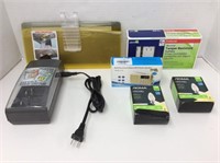 tray, outlets, radio, battery recharger, etc.