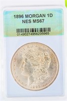 Coin 1896-P  Morgan Dollar Certified NES MS67