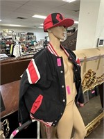 STARTER XL CHICAGO BULLS JACKET / HARLEY QUINN HAT