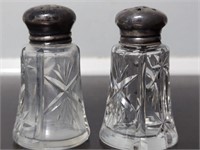 Salt and Pepper Shakers with Sterling Silver