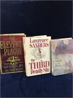3 novels with dust jackets