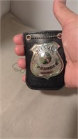 SUV Detective Badge, belt clip and chain