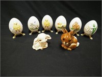 Goebel items including six eggs decorated