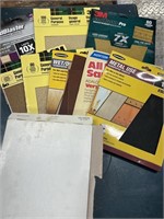 Variety of 9 x10-11in sandpaper sheets