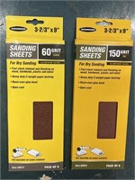 6 - 60 grit & 5 - 150 grit sanding sheets