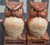 Magnetic Salt and pepper shakers - owl set