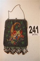 Vintage Beaded Hand Bag with Fabric Lining(R3)