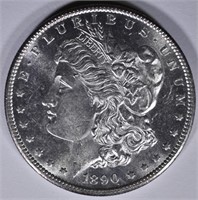 1890-S MORGAN DOLLAR, CH BU FLASHY