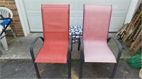 (2) Patio Chairs, One Faded