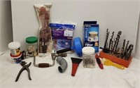 Assorted tools and plumbing supplies