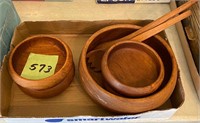 Teak Wood 7 pc. Salad Set