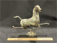 Metal horse statue