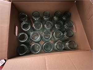 Box of Blue Canning Jars