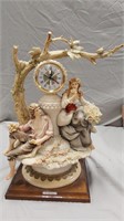 Large Capodimonte Armani clock & figures