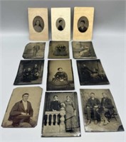 (12) Antique Tin Type Pictures