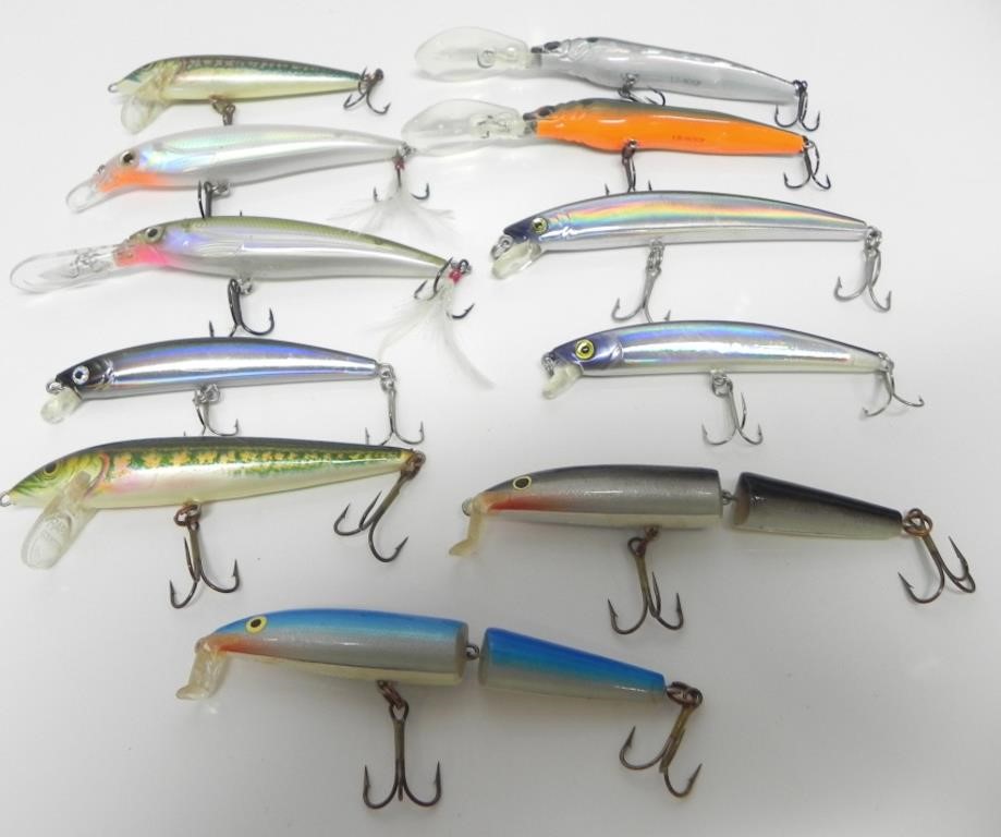 ASSTD MINNOW TREBLE HOOK LURES-SOME JOINTED