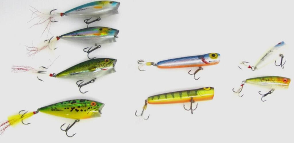 ASSORTED EXCALIBUR RATTLE TOP WATER LURES