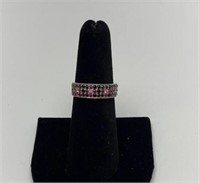 925 Silver Ruby Ring size 6