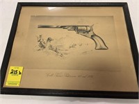 Colt Texas Paterson .40 cal 1836 Framed