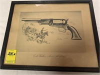 Colt Walker Model .44 cal. 1847 Framed