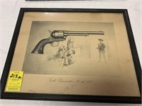 Colt Peacemaker 45 cal. 1873 Framed