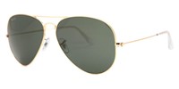 Ray Ban Sunglasses-3026 Aviators - Gold / Blk